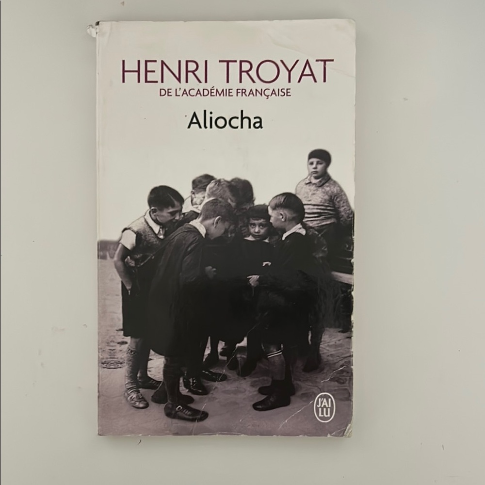 Henri Troyat 'Aliocha' Book Cover in Black and White
